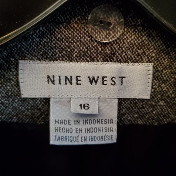 Nine West Tweed Ribbed Jacket w Detachable Collar 16 - Picture 7 of 8